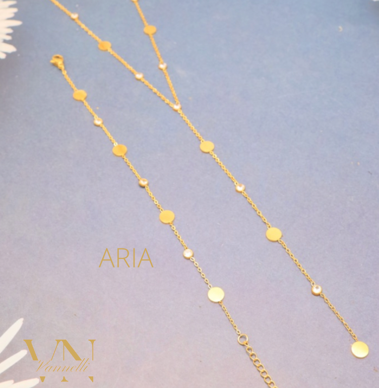 Acier inoxydable parure ARIA gold